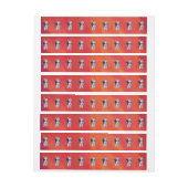 サンタ・ハット・オン・レッド ラップアラウンド宛名ラベル (シート)