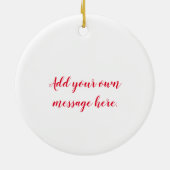 サンタ・ハット・クリスマスのタビー・キャット セラミックオーナメント (裏面)