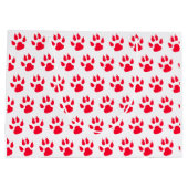 サンタ・ハット・クリスマスのドイツの羊飼い犬 ラージペーパーバッグ (裏面)