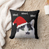 サンタ・ハット・クリスマスの猫 クッション (ブランケット)