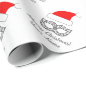 サンタ・ハット・クリスマスを使った仮装パーティー・マスク ラッピングペーパー (ロールコーナー)