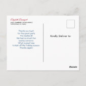 サンタ・ハット・クリスマスを着たラマさん ポストカード (裏面)