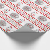 サンタ・ハット・クリスマスを着たラマ最愛 ラッピングペーパー (角)