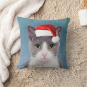 サンタ・ハット・クリスマスポートレート クッション (ブランケット)