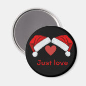 サンタ・ハット・ジャスト・ラブ マグネット (正面/裏面)