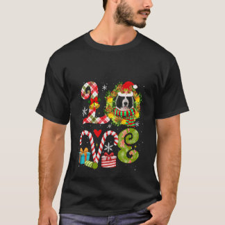 サンタ・ハット・ドッグ・オーナーズを着たクリスマスのランドセルを愛する Tシャツ