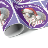 サンタ・ハット・パープル・クリスマスを着る ラッピングペーパー (ロールコーナー)