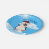 サンタ・ハット・ペンギン ペーパープレート (アングル)