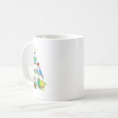 サンタ・ハット・メリークリスマスとクリスマスベースボール コーヒーマグカップ (正面左)