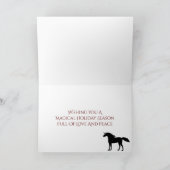 サンタ、ハートムーンとユニコーンビーチクリスマス シーズンカード (内部)