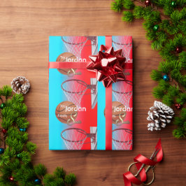 サンタ・バスケットボールから ラッピングペーパー