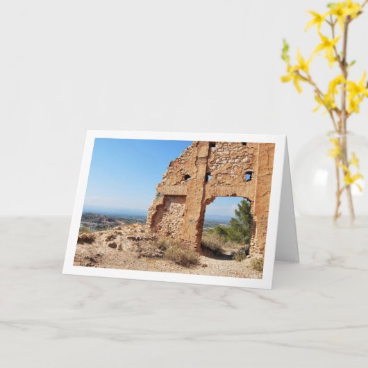 サンタ・バルバラのエルミタージュ、スペイン・バレンシア カード (黄色い花)