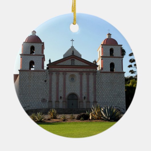 サンタ・バーバラの代表団 セラミックオーナメント (裏面)