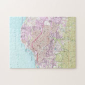 サンタ・バーバラカリフォルニア(1952年)のヴィンテージの地図 ジグソーパズル (横)