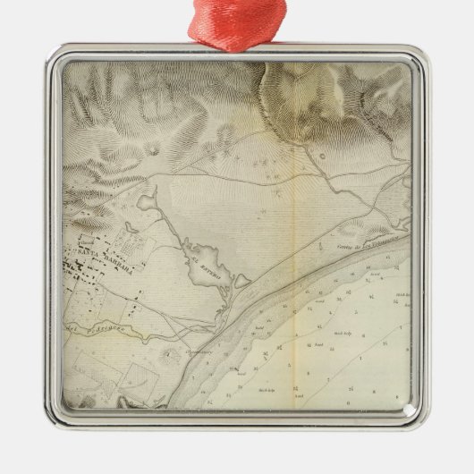 サンタ・バーバラ、Calif メタルオーナメント (正面)
