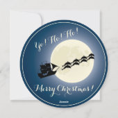 サンタ・パイレート船（イルカ付き）クリスマス・フォトカード シーズンカード (裏面)