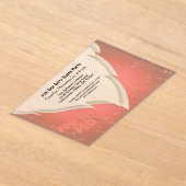 サンタ・パターンで汚れたサンタパーティーに参加 アクリル招待状 (レイダウン)