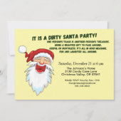 サンタ・パターンとの汚れたサンタ・ギフト交換 招待状 (正面)