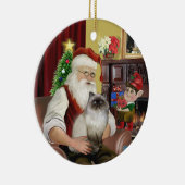 サンタ – ヒマラヤ猫7 セラミックオーナメント (右)
