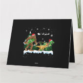 サンタ・ビッグフット恐竜メリークリスマスを迎える カード (裏面)