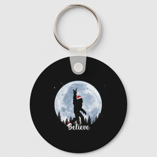 サンタ・ビッグフット・クリスマスロック転がサスカッチベリーヴ キーホルダー (正面)