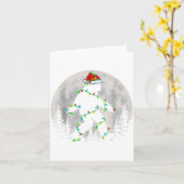 サンタ ビッグフット クリスマス ツリー クリスマス ライト 面白い サス カード (黄色い花)