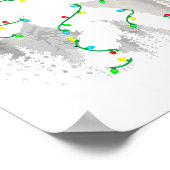 サンタ ビッグフット クリスマス ツリー クリスマス ライト 面白い サス ポスター (角)