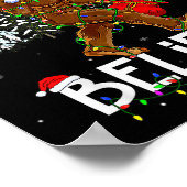 サンタ ビッグフット クリスマス ツリー ライト Xmas 男の子 男性 ポスター (角)