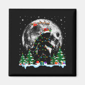 サンタ ビッグフット クリスマス ライト ユニーク サスクワッチ 信じる マグネット (正面)