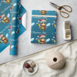 サンタ・ビー「Oh Christmas Bee」 ラッピングペーパー<br><div class="desc">サンタ・ハットを着た小さなミツバチの特別に作られた包装紙にプレゼントを包み込む「Oh Christmas BEE,  Oh Christmas BEE」</div>