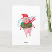 サンタ・ピグの聖飛んでいる降誕祭お目出度う シーズンカード (裏面)