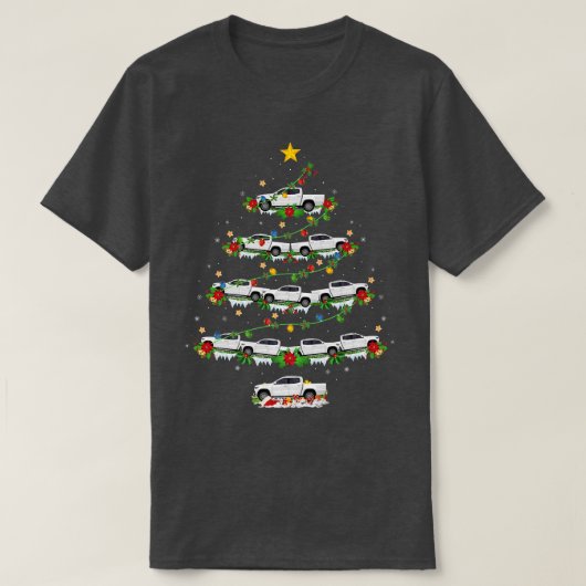 サンタ・ピックアップ・トラック・クリスマスに一致するピックアップ・トラック Tシャツ (デザイン正面)
