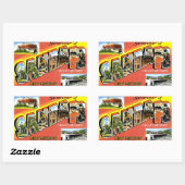 サンタ・フェさんからの挨拶 長方形シール (シート)