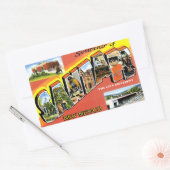 サンタ・フェさんからの挨拶 長方形シール (封筒)