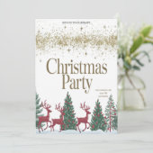 サンタ フェスティブ ハッピー クリスマス パーティー 招待状 (スタンド正面)