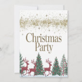 サンタ フェスティブ ハッピー クリスマス パーティー 招待状 (裏面)