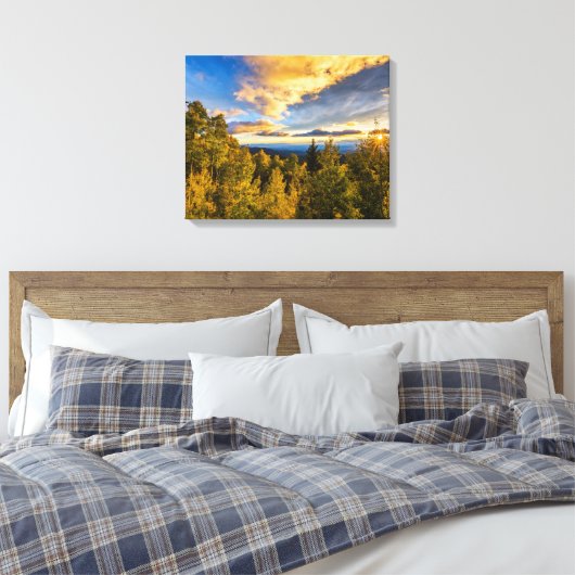 サンタ・フェ国立森林秋の夕暮れ キャンバスプリント (インサイチュ (寝室))