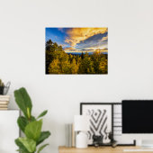 サンタ・フェ国立森林秋の夕暮れ ポスター (ホームオフィス)