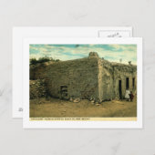 サンタ・フェ・ニューメキシコのアメリカ最古の家 ポストカード (正面/裏面)