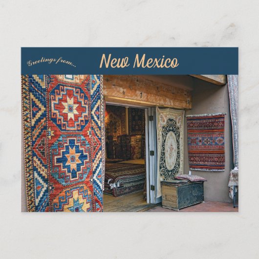 サンタ・フェ・ニューメキシコのカーペット ポストカード (正面)