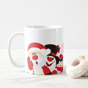 サンタ&フレンズのクリスマスマグ コーヒーマグカップ