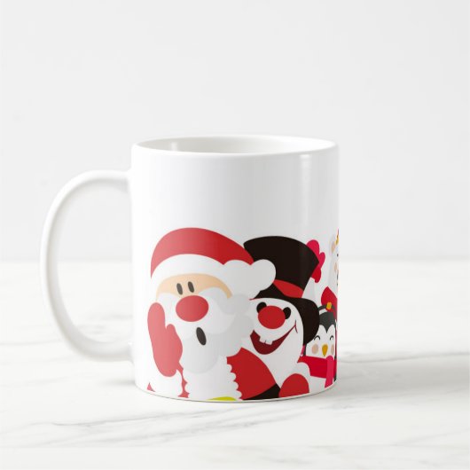 サンタ&フレンズのクリスマスマグ コーヒーマグカップ (左)