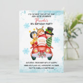 サンタ&フレンズ誕生日パーティーへの招待 招待状 (スタンド正面)