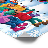 サンタ&フレンズ霜の降りたアお洒落ート ポスター (角)