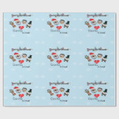 サンタ&フレンズ ラッピングペーパー (フラット)