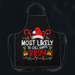 サンタ・ブラ・クリスマスを呼ぶ可能性がおもしろい高い エプロン<br><div class="desc">サンタブラの家族のマッチングを呼び出すだろう</div>