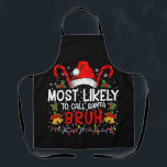 サンタ・ブラ・クリスマスを呼ぶ可能性がおもしろい高い エプロン<br><div class="desc">サンタブラの家族のマッチングを呼び出すだろう</div>