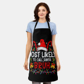 サンタ・ブラ・クリスマスを呼ぶ可能性がおもしろい高い エプロン (着用した状態)