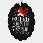 サンタ・ブラ・クリスマスを呼ぶ可能性がおもしろい高い オーナメントカード (左)