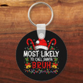 サンタ・ブラ・クリスマスを呼ぶ可能性がおもしろい高い キーホルダー (正面)